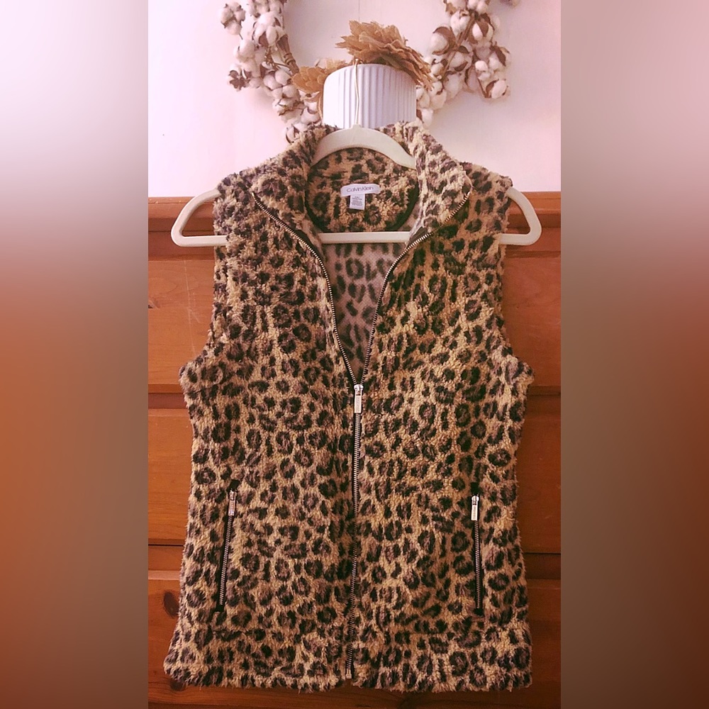 Calvin Klein Cheetah Print Vest